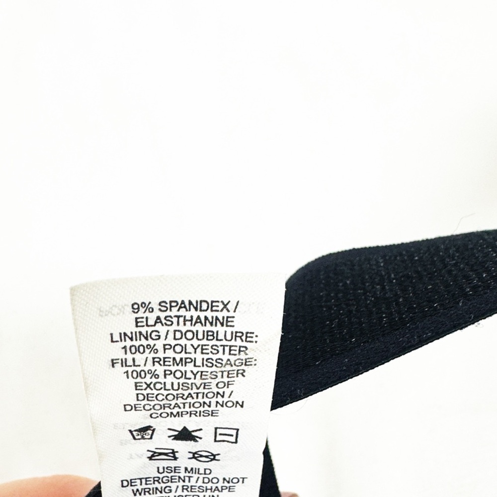 NIKE Visor Dri-Fit Black With White Logo Stretchy Back One Size - Picture 4 of 6